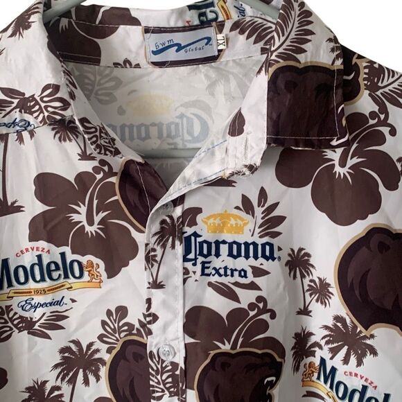 Pre Owned Men's Corona Modelo Short Sleeve Shirt Stand Out in Style Festive - Picture 7 of 10